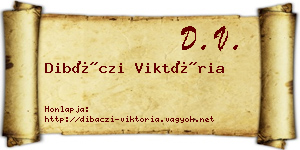Dibáczi Viktória névjegykártya